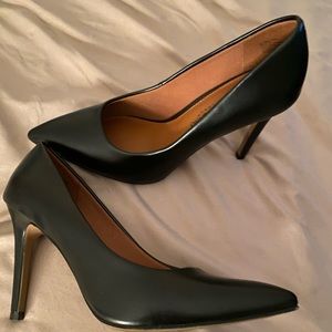 Black pointed heels